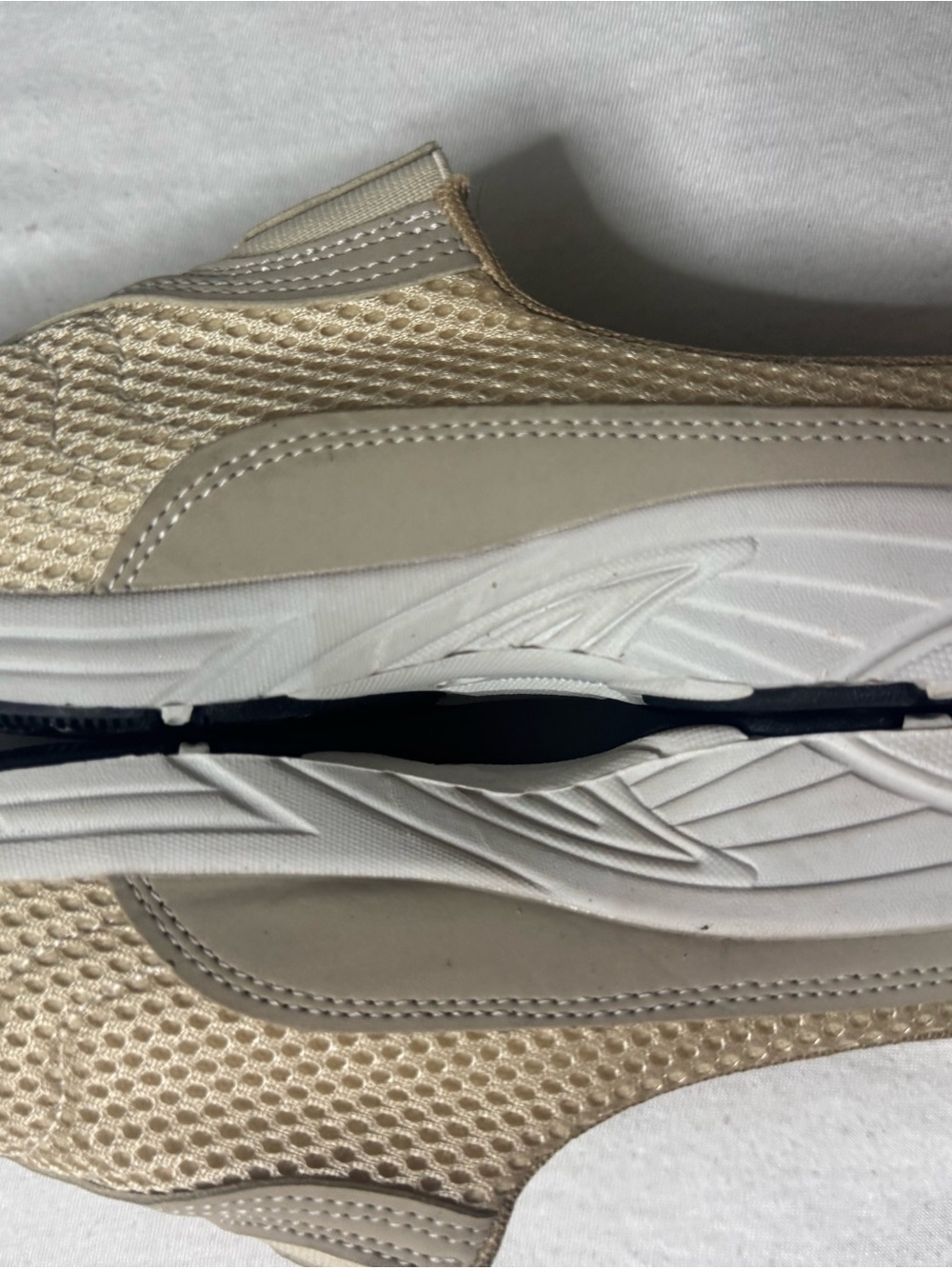 Comfort Mesh Espadrille Slip-On in Beige